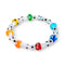 Arc-en-ciel | Argent sterling 925 | Bracelet de luxe en forme de champignon en verre Firefly